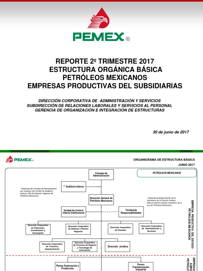 Estructura Básica Pemex 2017