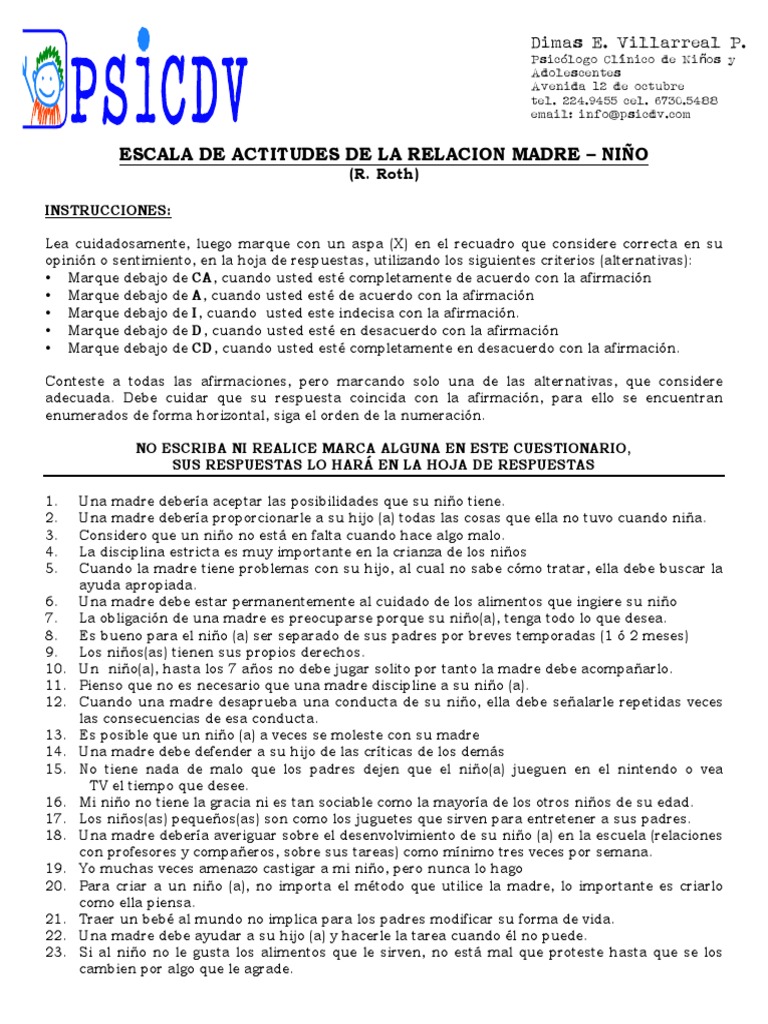 Escala de Roth Protocolo | PDF | Adultos | Ocio