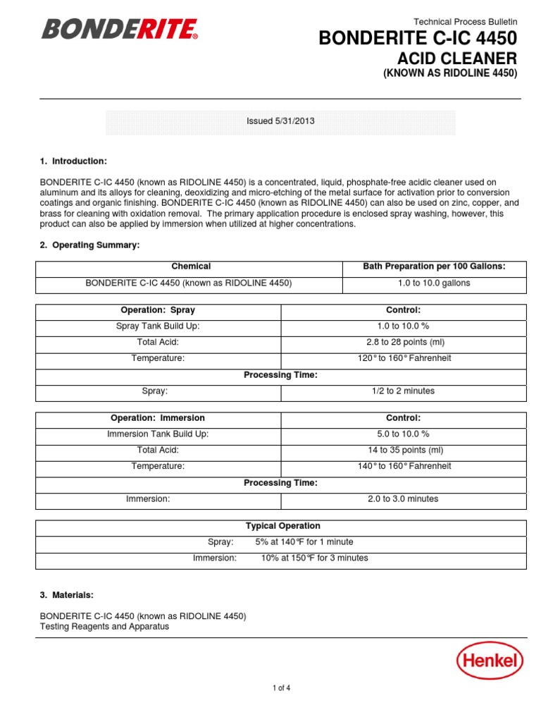 Technical Data Sheet Bonderite C-Ak 5801 – EKYRO