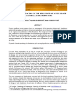 Pile Group Behavior of Latearally Spreading Soils