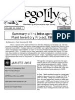 Summary of The Interagency Rare Plant Inventory Project, 1999-2002!