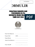 201700510 Formulir Pendaftaran Pps Unesa 2017