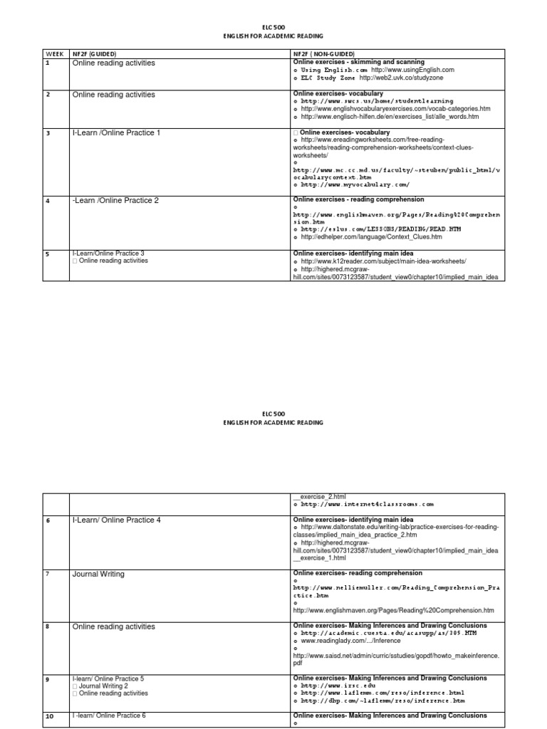 STUDENTS SCHEME 0F WORK ELC 500.docx  Reading 