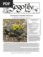 Nov-Dec 2009 Sego Lily Newsletter, Utah Native Plant Society