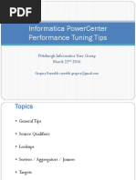 Informatica PowerCenter Performance Tuning Tips