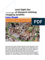 fashion must fight the scourge of dumped clothing clogging landfills