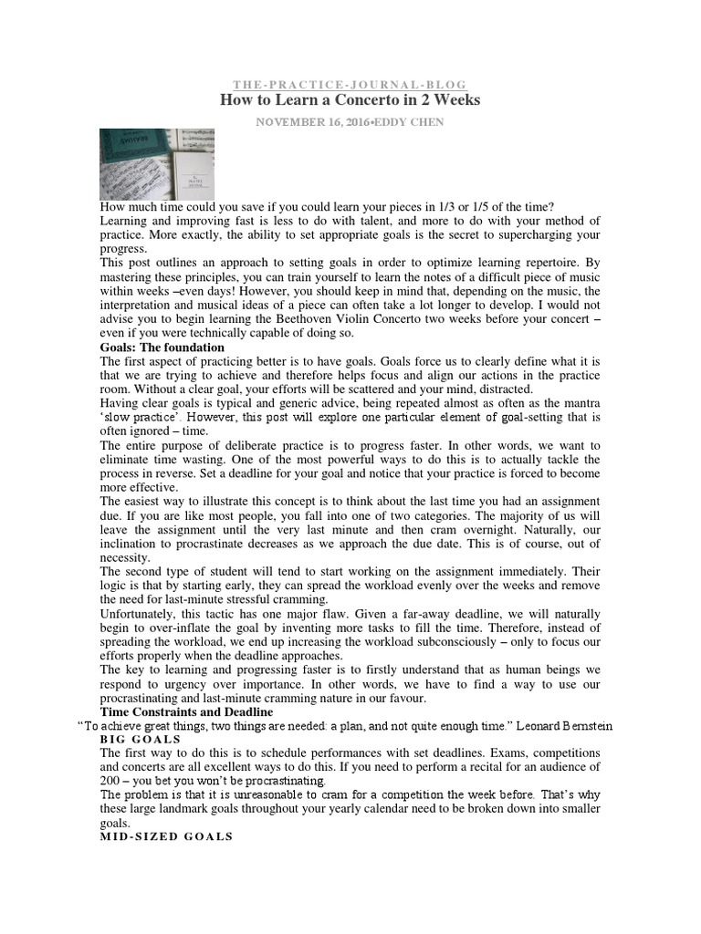 The Practice Journal | PDF | Goal | Procrastination