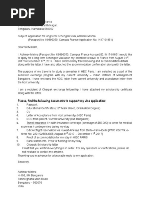 Campus France - Cover letter