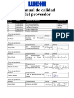 Supplier Quality Manual - Version 5 - Spanish