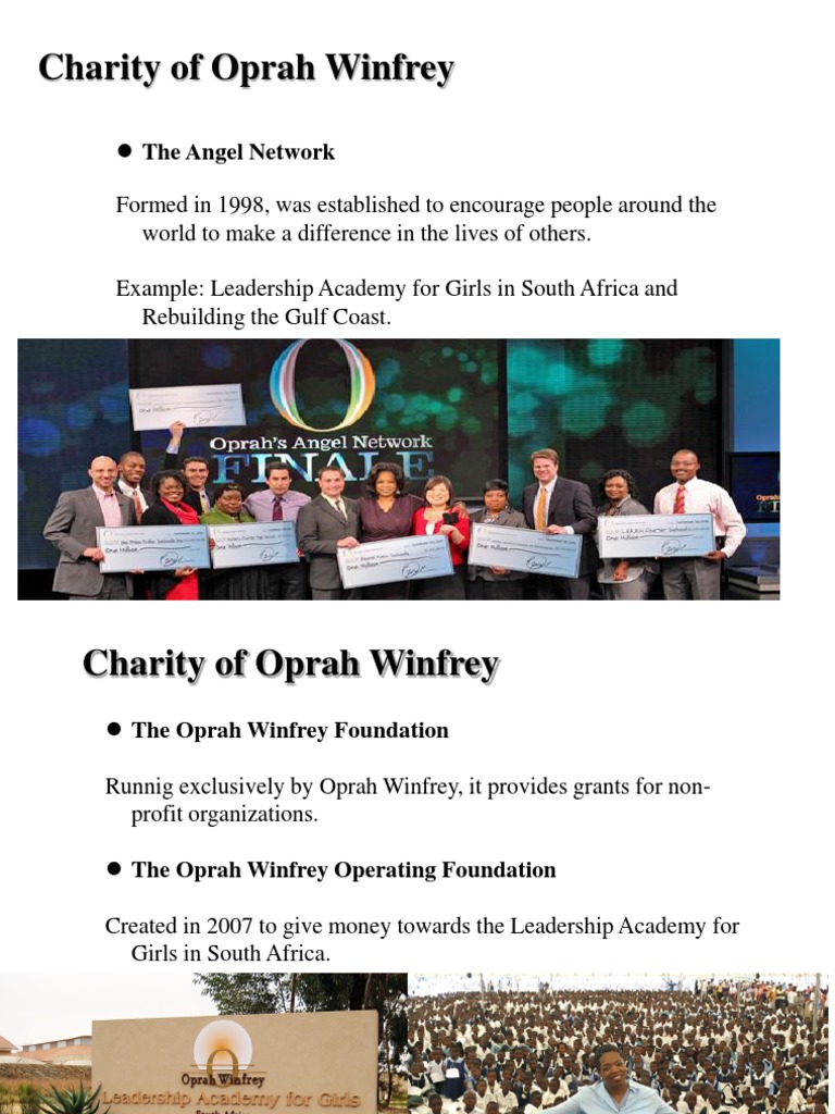 Charity of Oprah Winfrey PDF