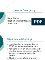 Hypertensive Emergency: Beny Ghufron Dept. of Internal Medicine June 2011