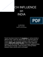 French Influence On India: E. Ajay Kumar BD / 14 / 2312 Fashion Communication