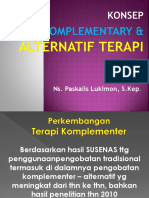 Konsep Complementary & Alternatif Terapi