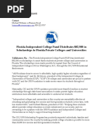 Florida Independent College Fund Distributes $82,500 in Scholarships to Florida Private Colleges and Universities