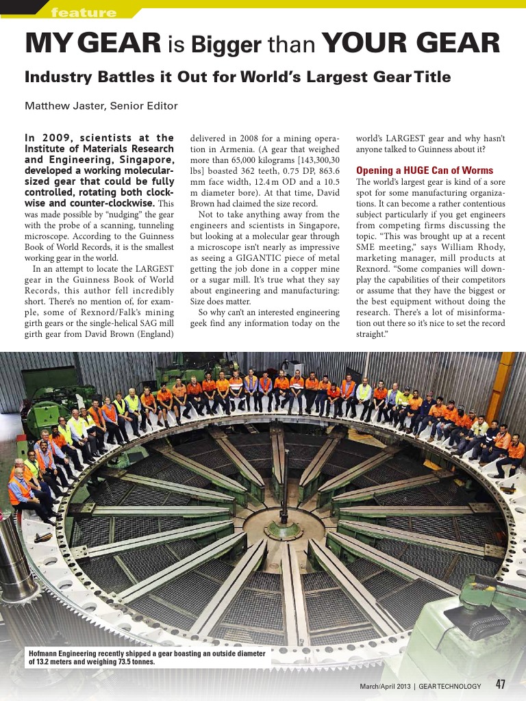 111AAA Worlds Largest Gears Mill (Grinding) Gear