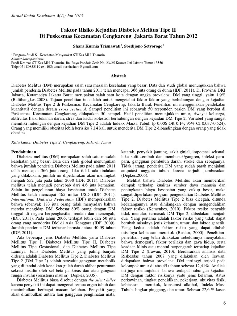 Pencegahan Penyakit Diabetes Mellitus