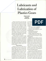 Lubricants and Lubrication of Plastic Gears