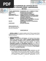 Sentencia de Primera Instancia - Oscar Mollohuanca