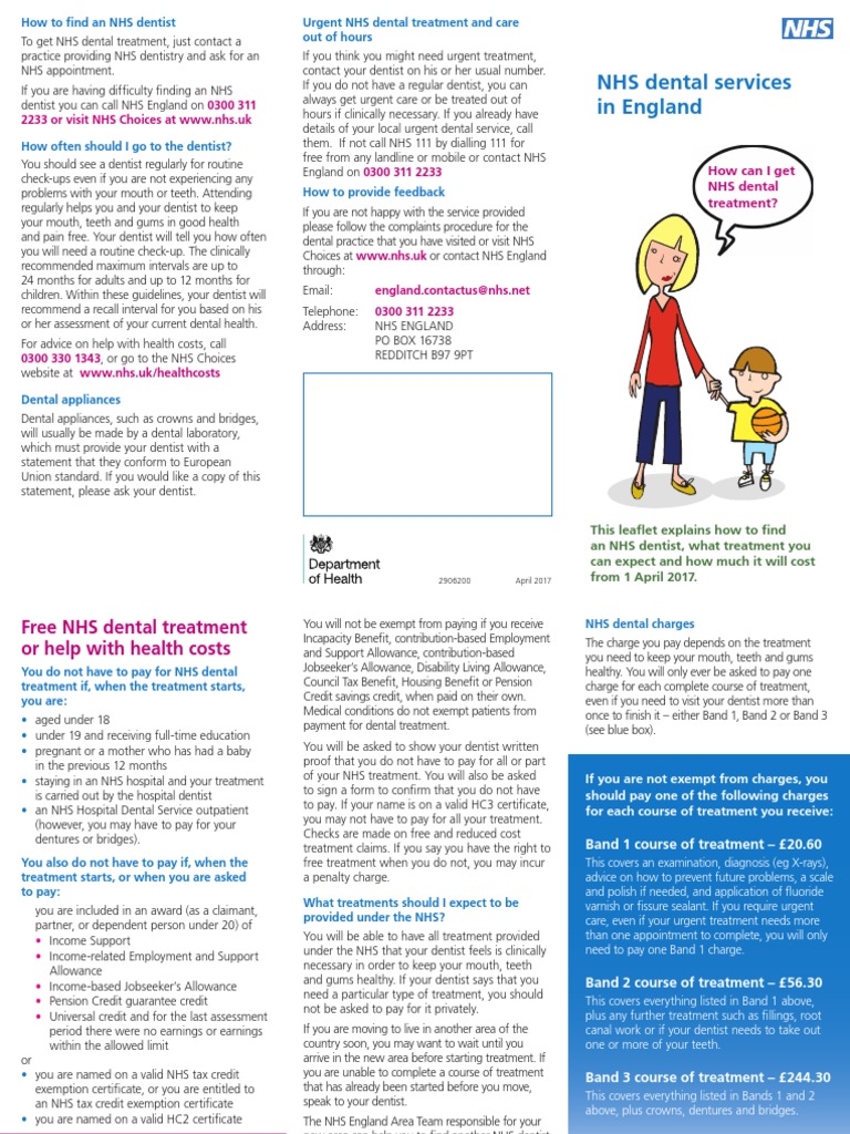 NHS dental services National Health Service Dentistry