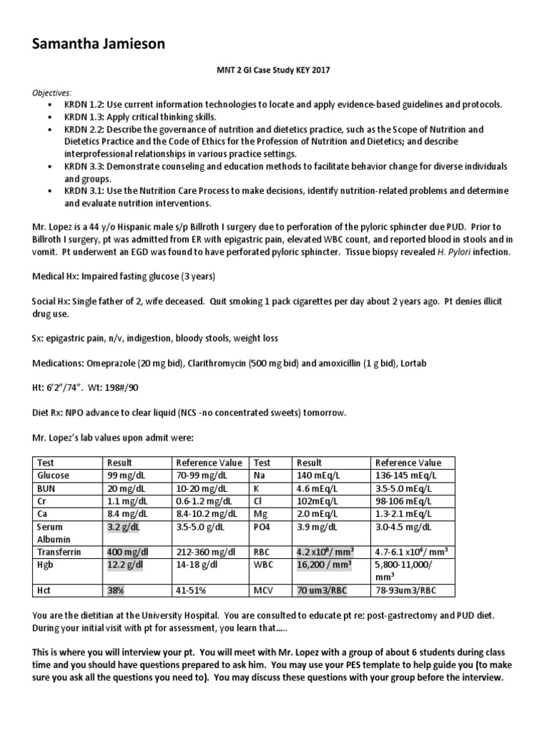 Gi case studies for nursing students picture