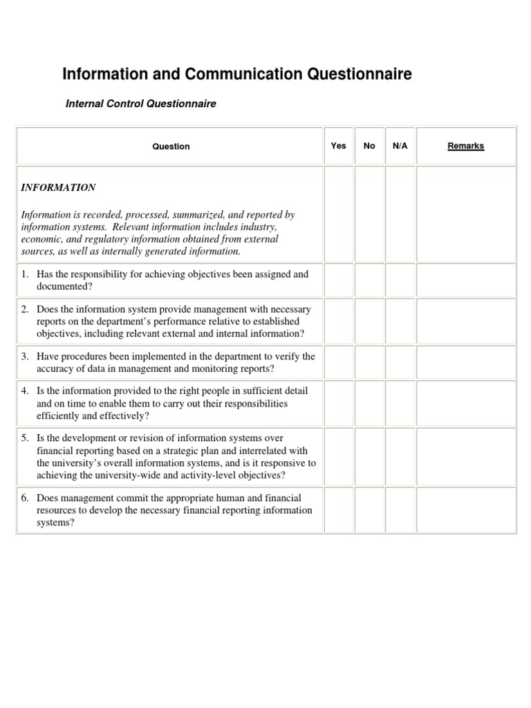 Information and Communication Assessment | PDF | Business