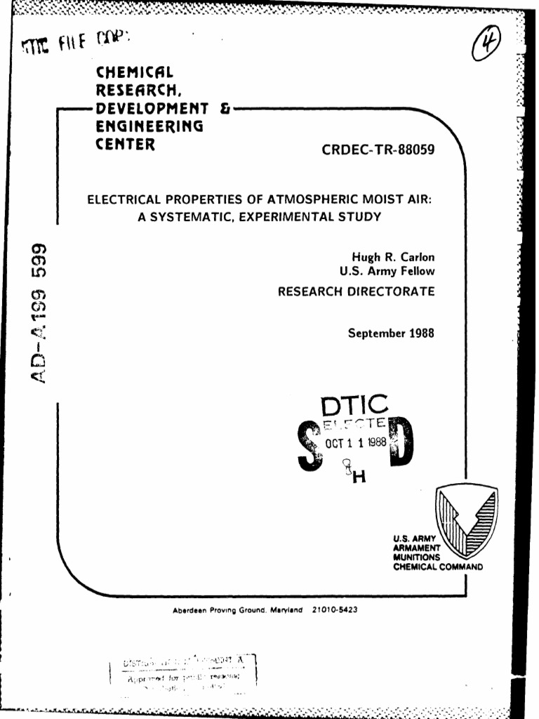 Electrical Properties of Moist Air Study | PDF | Electric Current ...