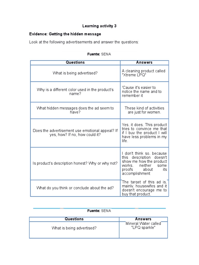 Analyzing Advertisements for Hidden Messages | PDF | Advertising ...