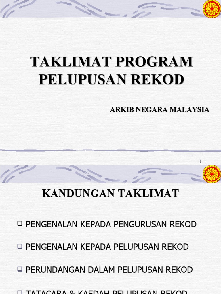 Pelupusan Rekod | PDF