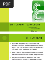 Bit Torrent Technology: Presentation By: Arya Jayachandran