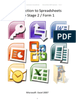 Introduction To Spreadsheets Key Stage 2 / Form 1