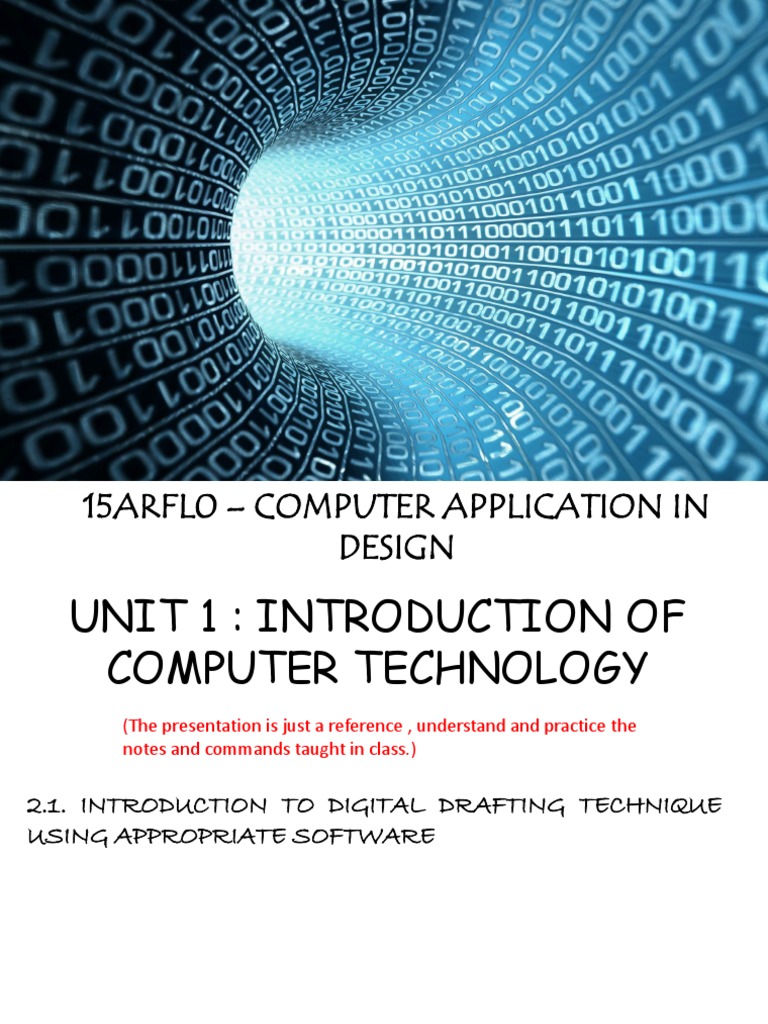 Tools For 2d Digital Modelling Pdf Auto Cad Technical Drawing