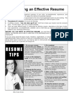 Resume Tips: Developing An Effective Resume