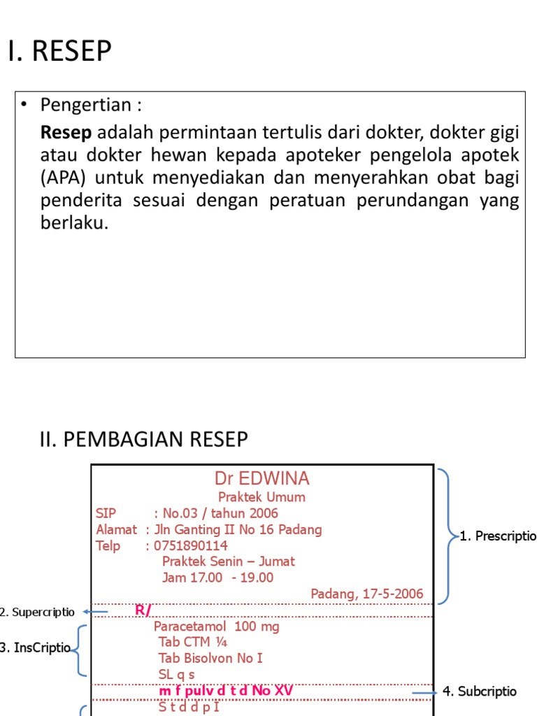 Struktur dan Tipe Resep Obat | PDF | Sains & Matematika