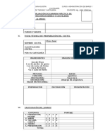 Ficha de Evaluación de Examen Práctico de Administración de Bares y Coctelería
