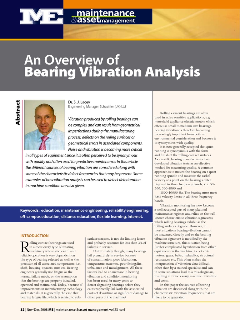Bearing Vibration Analysis Overview | PDF