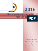 Plan Anual de Servicio Parques y Jardines 2014