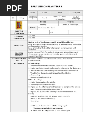 KBAT Lesson Plan Year 6