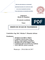 DISEÑO DE UN EJE DE TRANSMISION