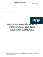 Especificaciones Tecnicas de Estructuras - Educacion Secundaria
