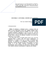 Sinonimia y Antonimia Significado y Sentido PDF