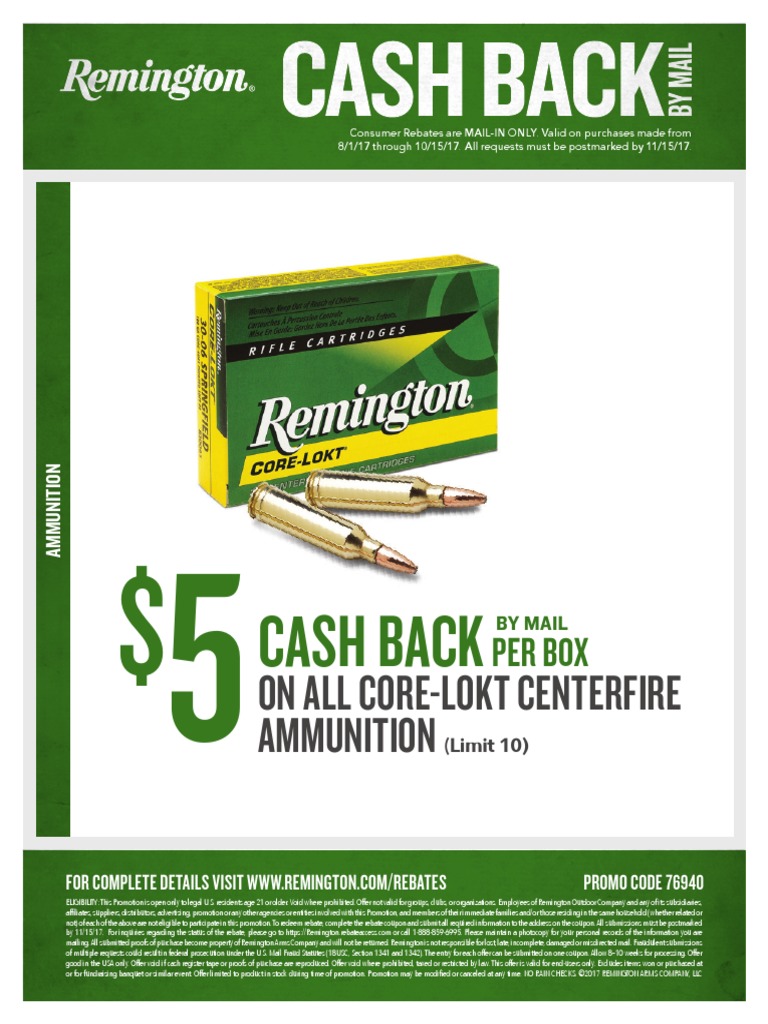 Remington Ammunition Rebates