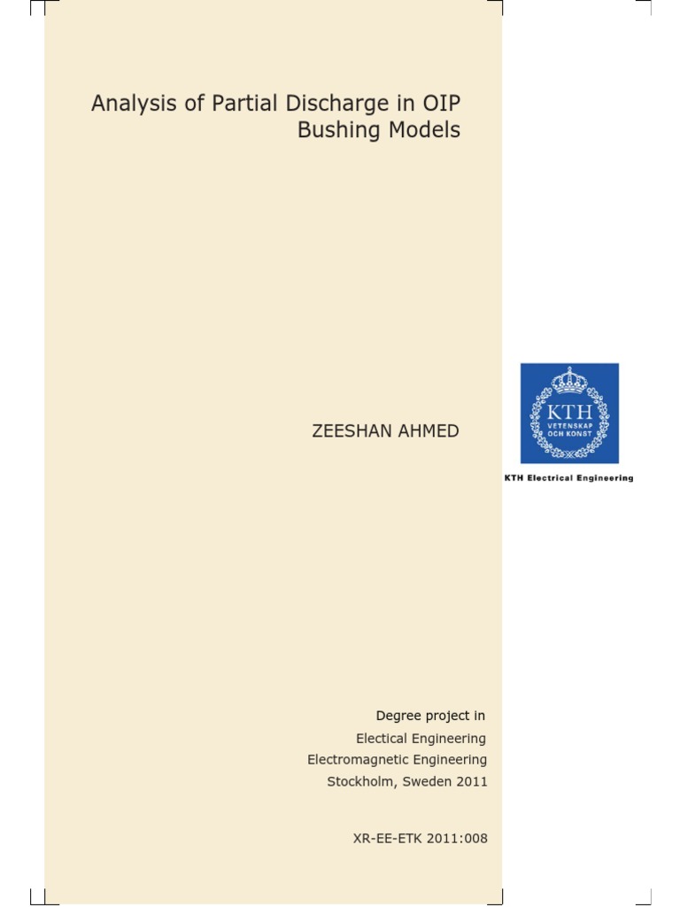 Partial Discharge Analysis in OIP Bushings | PDF | Transformer ...