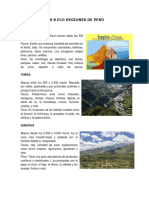 Las 8 Eco Regiones de Perú