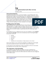 Proofreading - Including Common Grammatical and Other Errors PDF