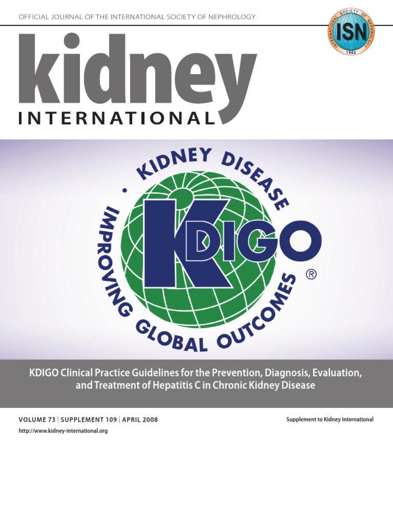 Kdigo Hepatitis C Guideline Pdf Chronic Kidney Disease Renal