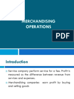 Merchandising Operations