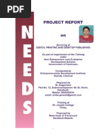 Digital Printing and Desktop Publishing Project Report