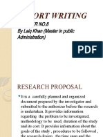 Report Writing: Chapter No.8 by Laiq Khan (Master in Public Administration)