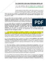 Decálogo para Convivir Con Una Persona Bipolar