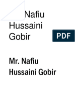 Mr. Nafiu Hussaini Gobir Mr. Nafiu Hussaini Gobir